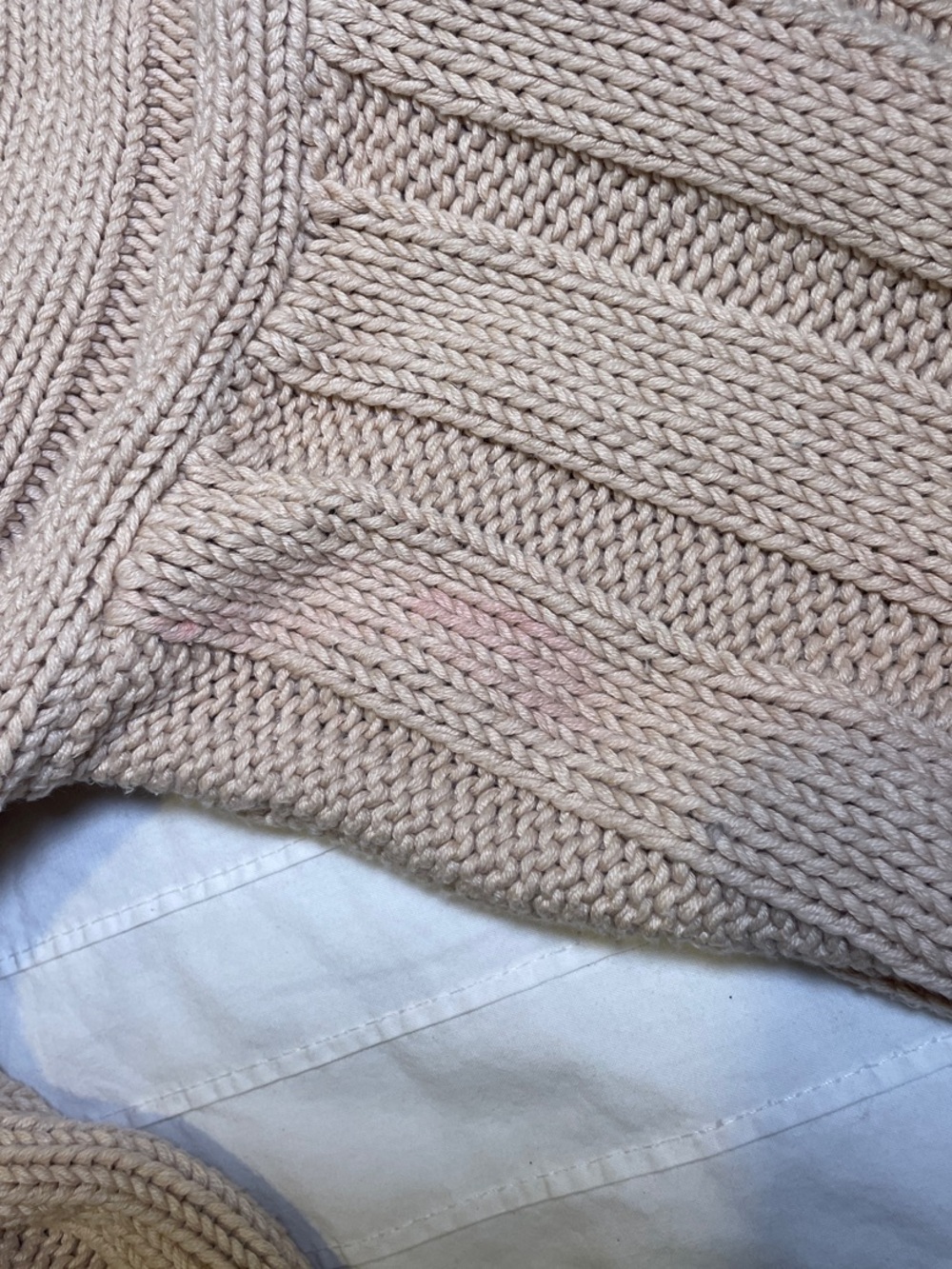 ZARA Taupe Ribbed Crew Neck Knit Sweater Large - Picture 7 of 7